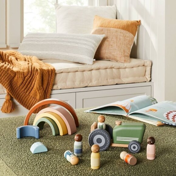 Hearth & Hand Magnolia Toy oy Rainbow Wooden Block Stacker - 6pc - Picture 2 of 4